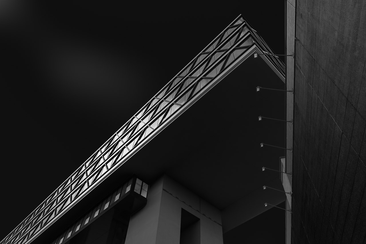 Architekturdetail in schwarzweiß