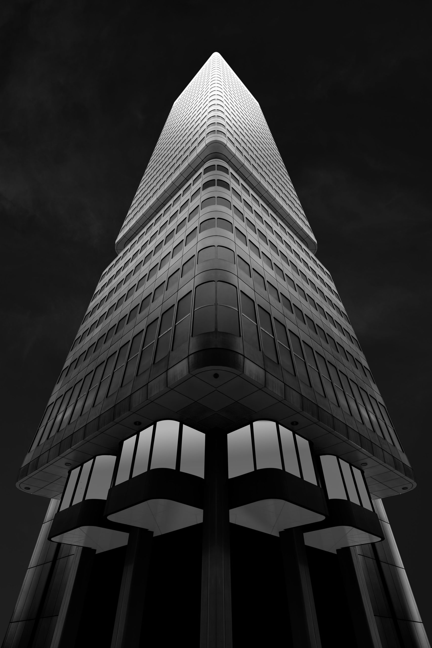 Moderne Architektur in schwarzweiß